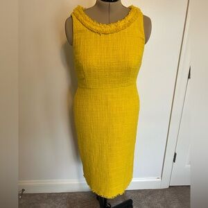 J. Crew Yellow Tweed Dress